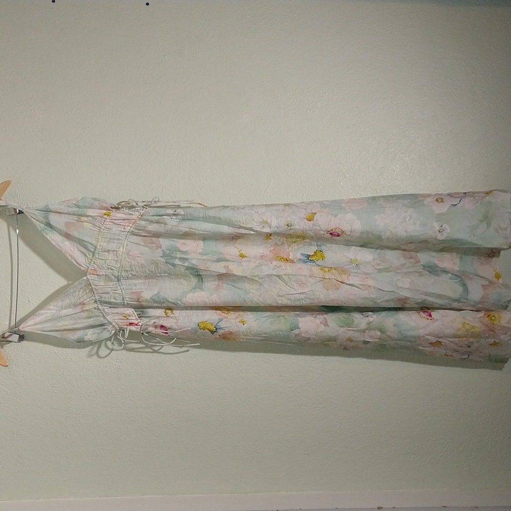 H&M Drawstring floral Midi dress